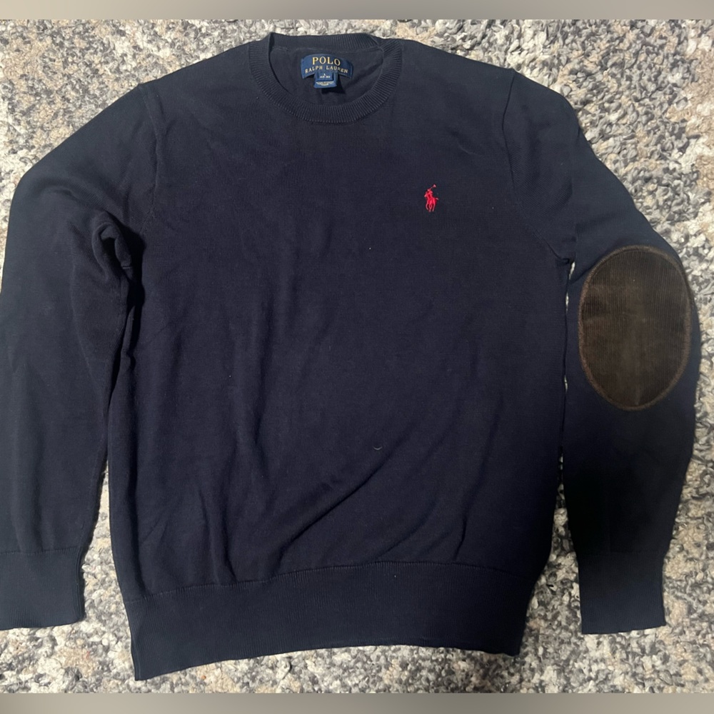 Youth Ralph Lauren Dark Blue Pullover with Red Emblem